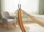 Wooden Baby Hammock with Stand – Indoor Kids Hammock Bed for Nursery & Bedroom (Strong Wooden Frame, Soft Fabric Swing)