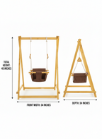 Baby Littlesoul Wooden Baby Play Swing | Fun & Safe Jhoola