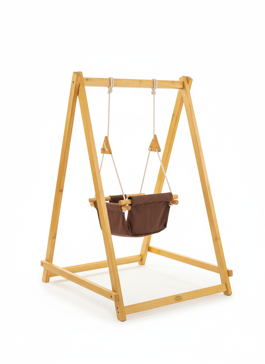 Baby Littlesoul Wooden Baby Play Swing | Fun & Safe Jhoola