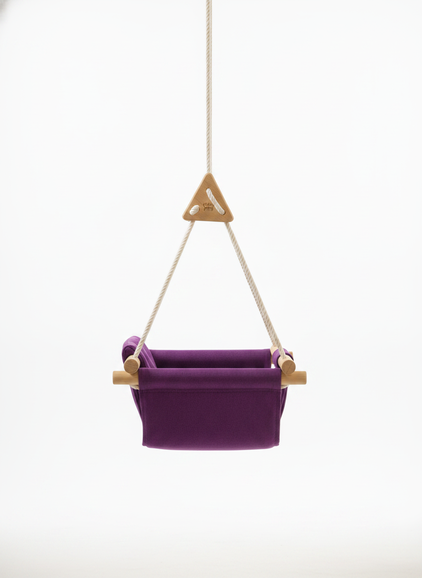 Luxury Baby Indoor Hanging Swing Seat with Wooden Bead Support