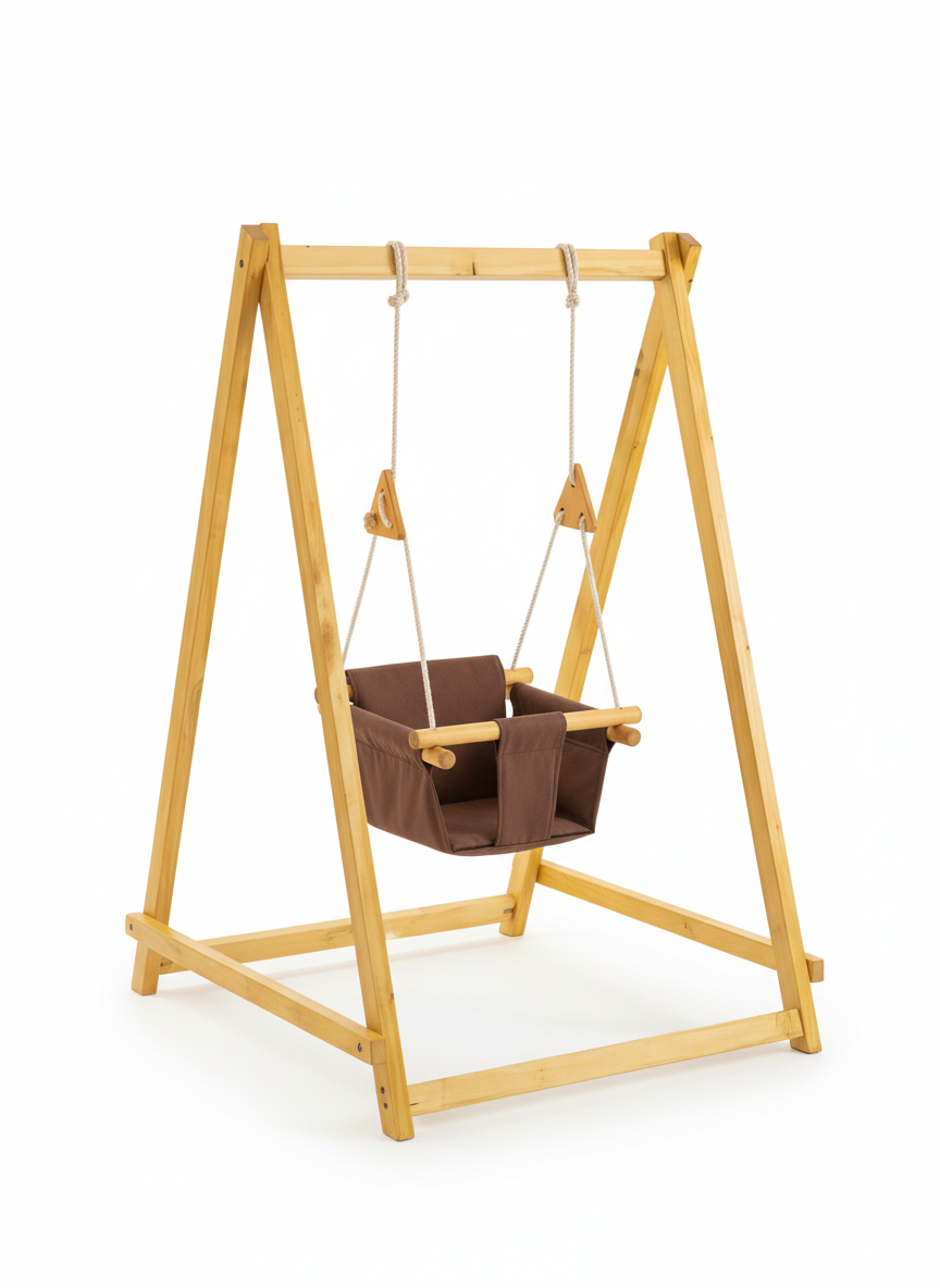 Baby Littlesoul Wooden Baby Play Swing | Fun & Safe Jhoola
