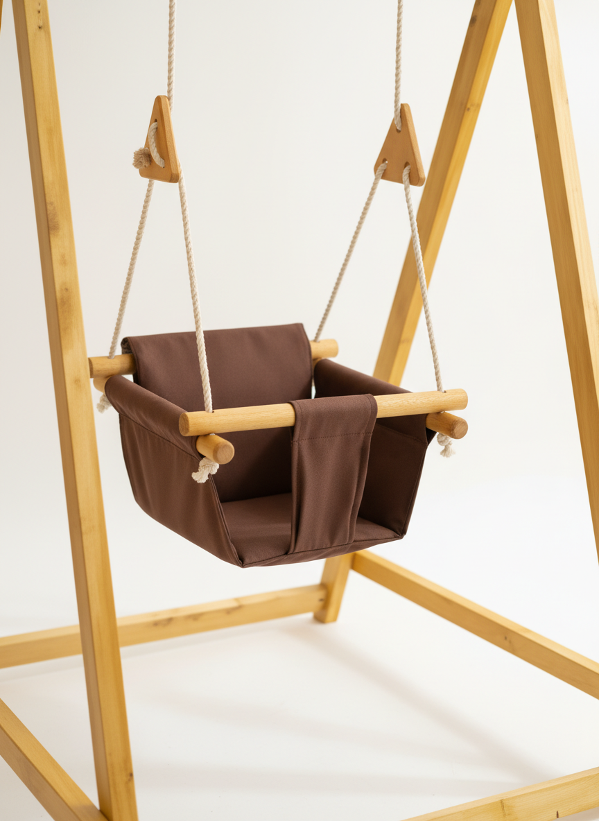 Baby Littlesoul Wooden Baby Play Swing | Fun & Safe Jhoola