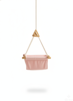 Luxury Baby Indoor Hanging Swing Seat with Wooden Bead Support