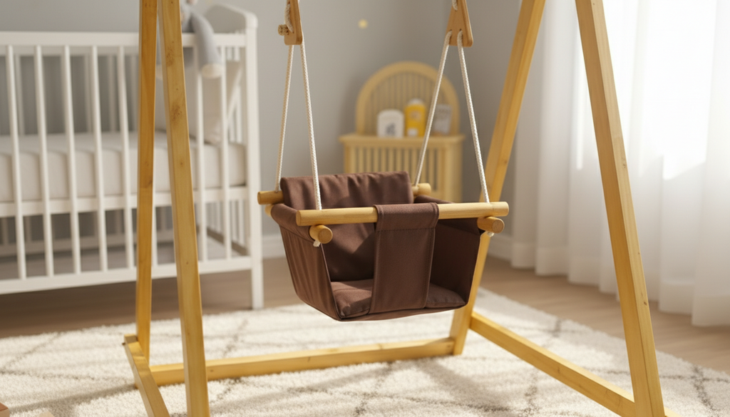 Baby Littlesoul Wooden Baby Play Swing | Fun & Safe Jhoola